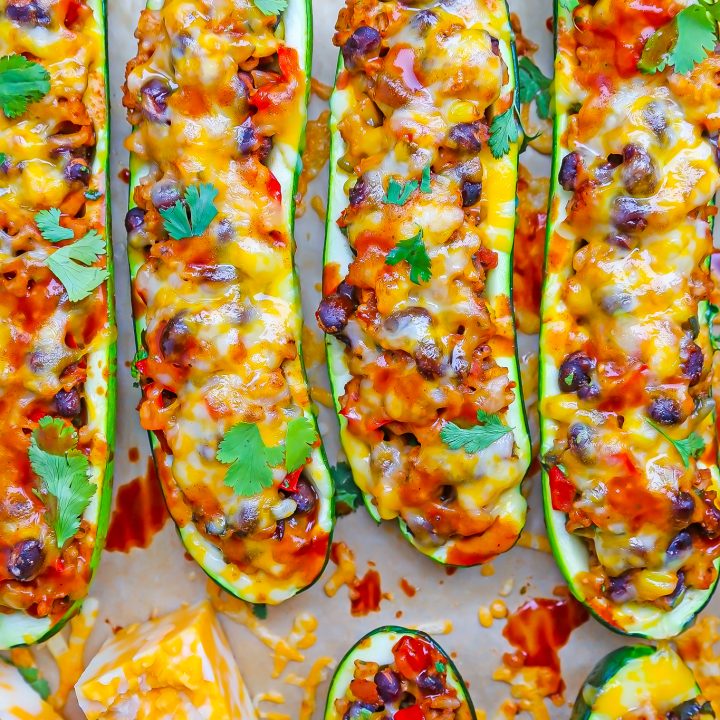 Mexican Burrito Zucchini Boats